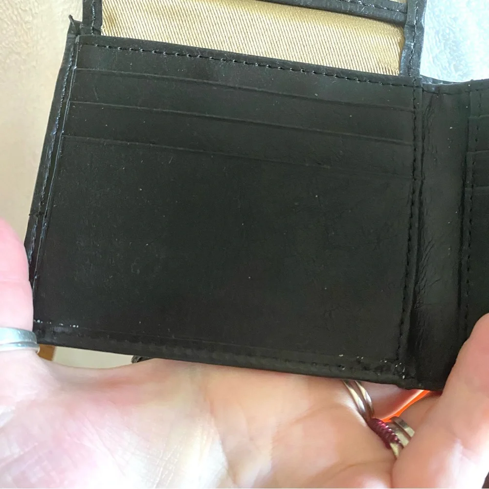 Dockers Black Leather bifold wallet with Card Holder and bill slots NEW
